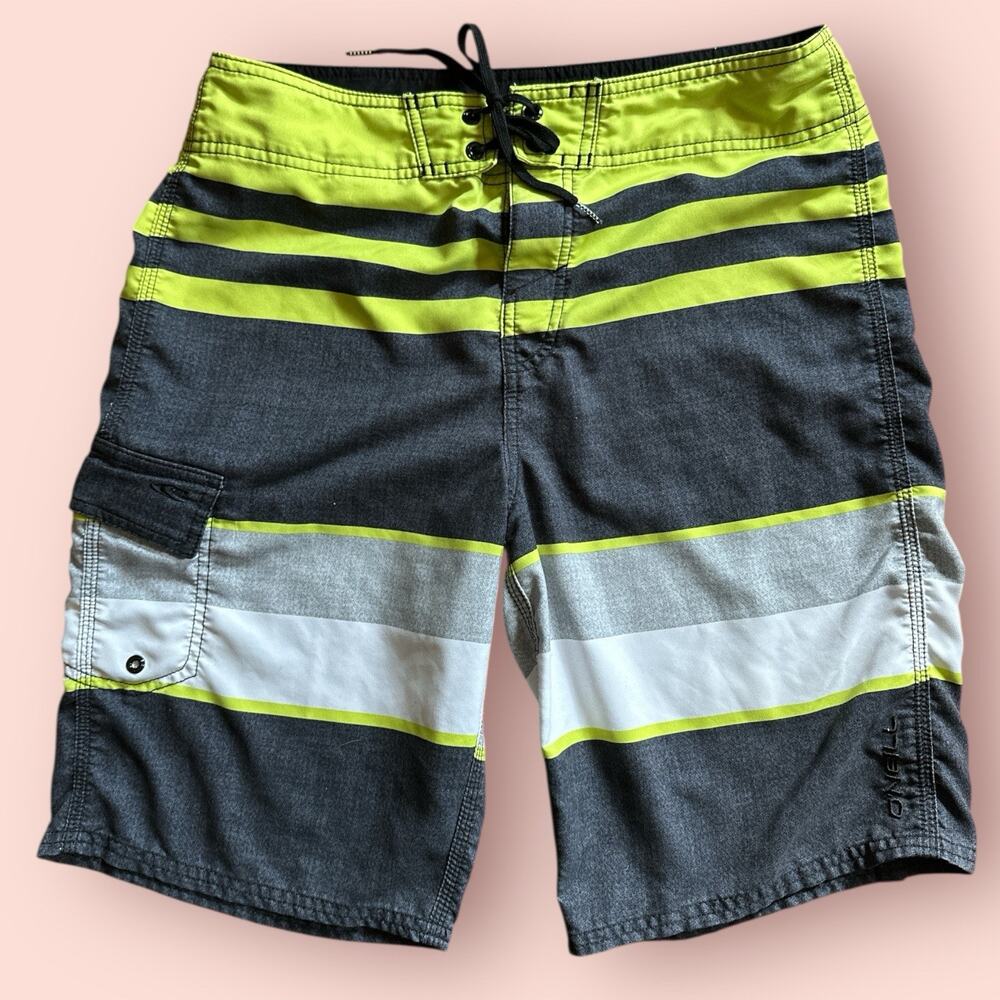 Vtg Y2K O’Neill Board Shorts Men’s 31 Swim Trunks Beach Surf Skate striped 2000s